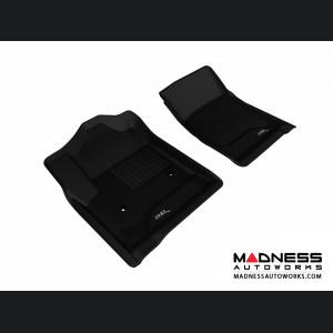 Chevrolet/ GMC Silverado/ Sierra Regular Cab Floor Mats (Set of 2) - Front - Black by 3D MAXpider (2014-)